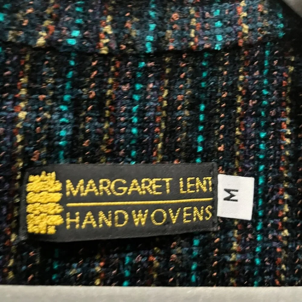 Cardigan Jacket Margaret Lent Fiber Art Women's ART Handwoven Chenille Luxury M